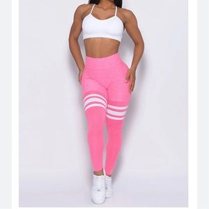 Hollywood Pink Bombshell Scrunch Butt Thigh Highs - discontinued color
